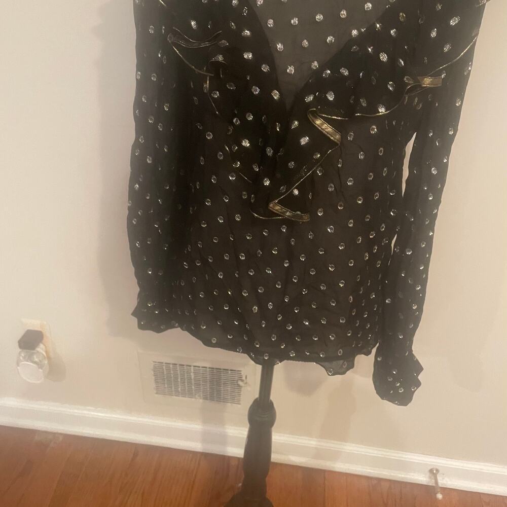 Sandro Lurex patterned top in black - Picture 4 of 10